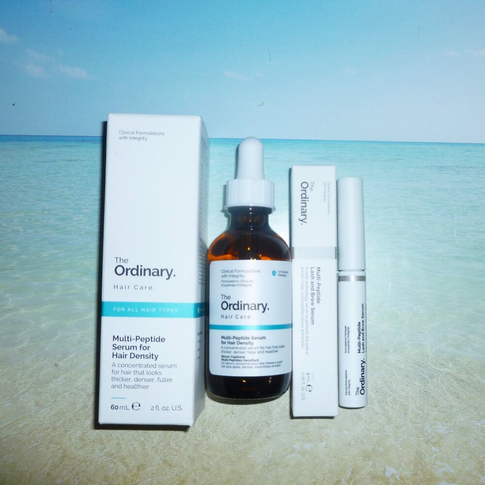 the Ordinary Multi Peptide Serum for Hair Density and Lash and Brow Serum New